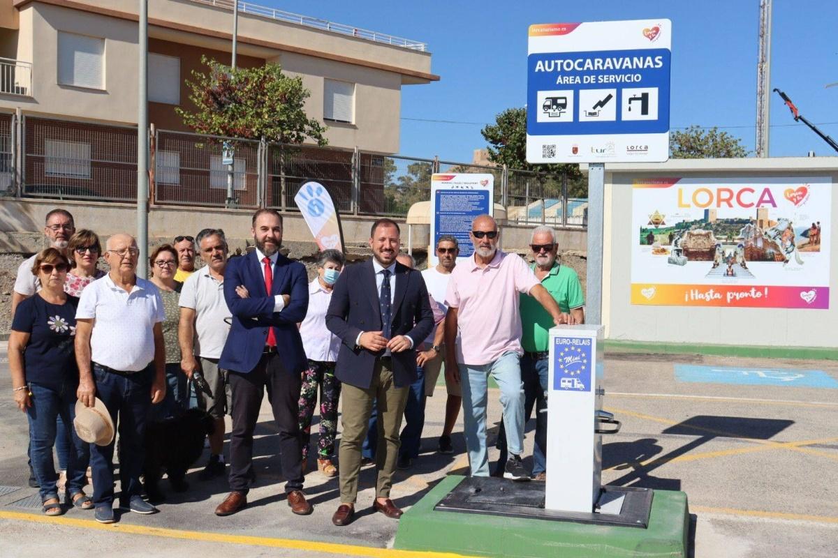 Lorca estrena su primera área de servicios y pernocta para autocaravanas y furgonetas camper