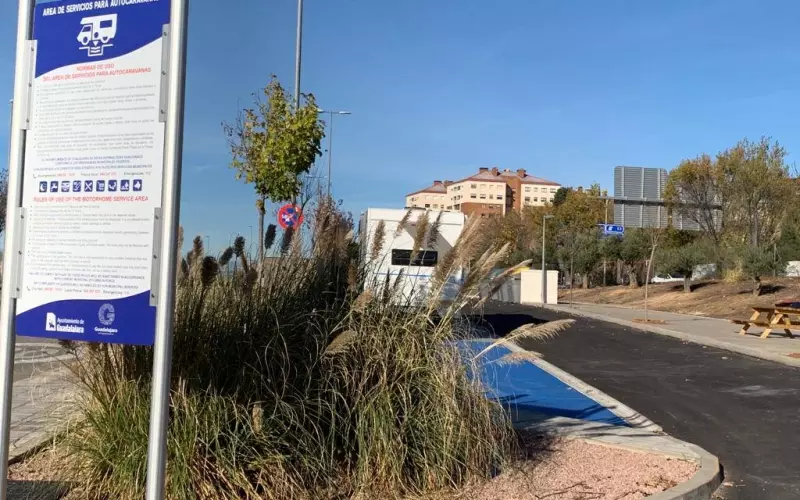 Guadalajara abre una nueva área de autocaravanas junto a la Autopista A-2